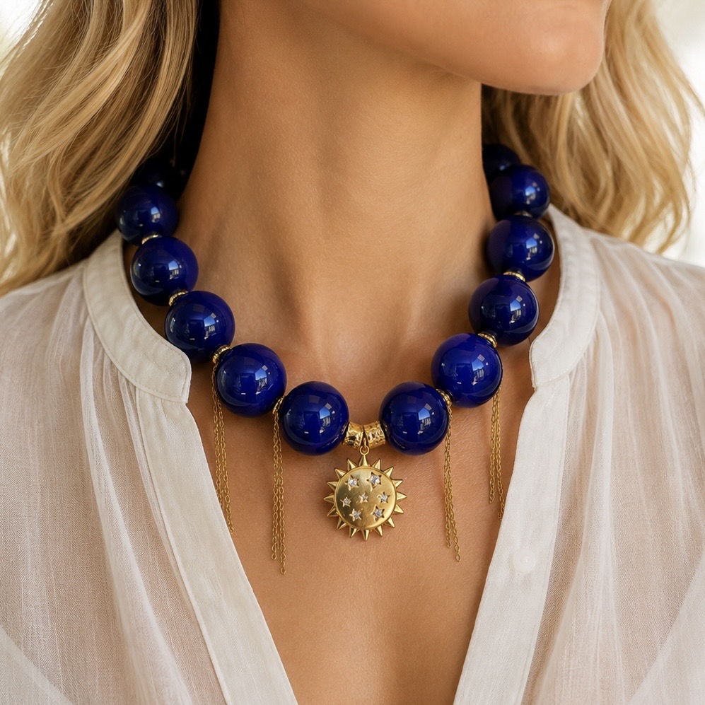 Collier “Soleil Sélénite “