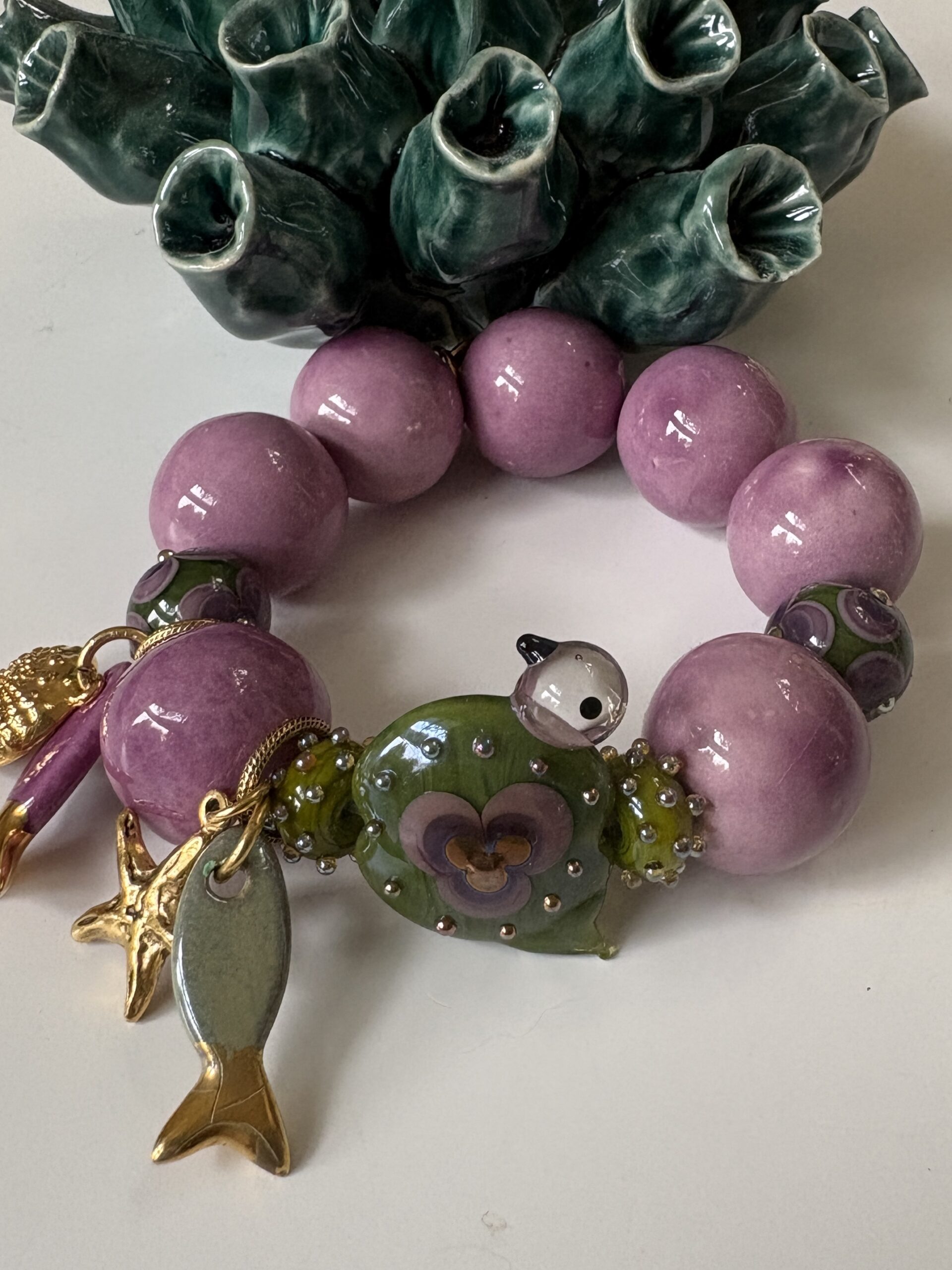 Bracelet “ Présage du Printemps “RÉSERVÉ Stéphanie – Image 6
