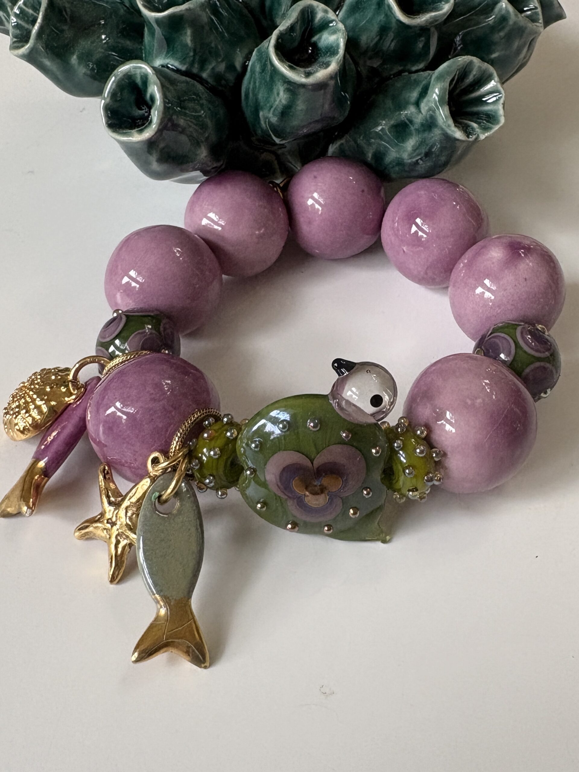 Bracelet “ Présage du Printemps “RÉSERVÉ Stéphanie – Image 4