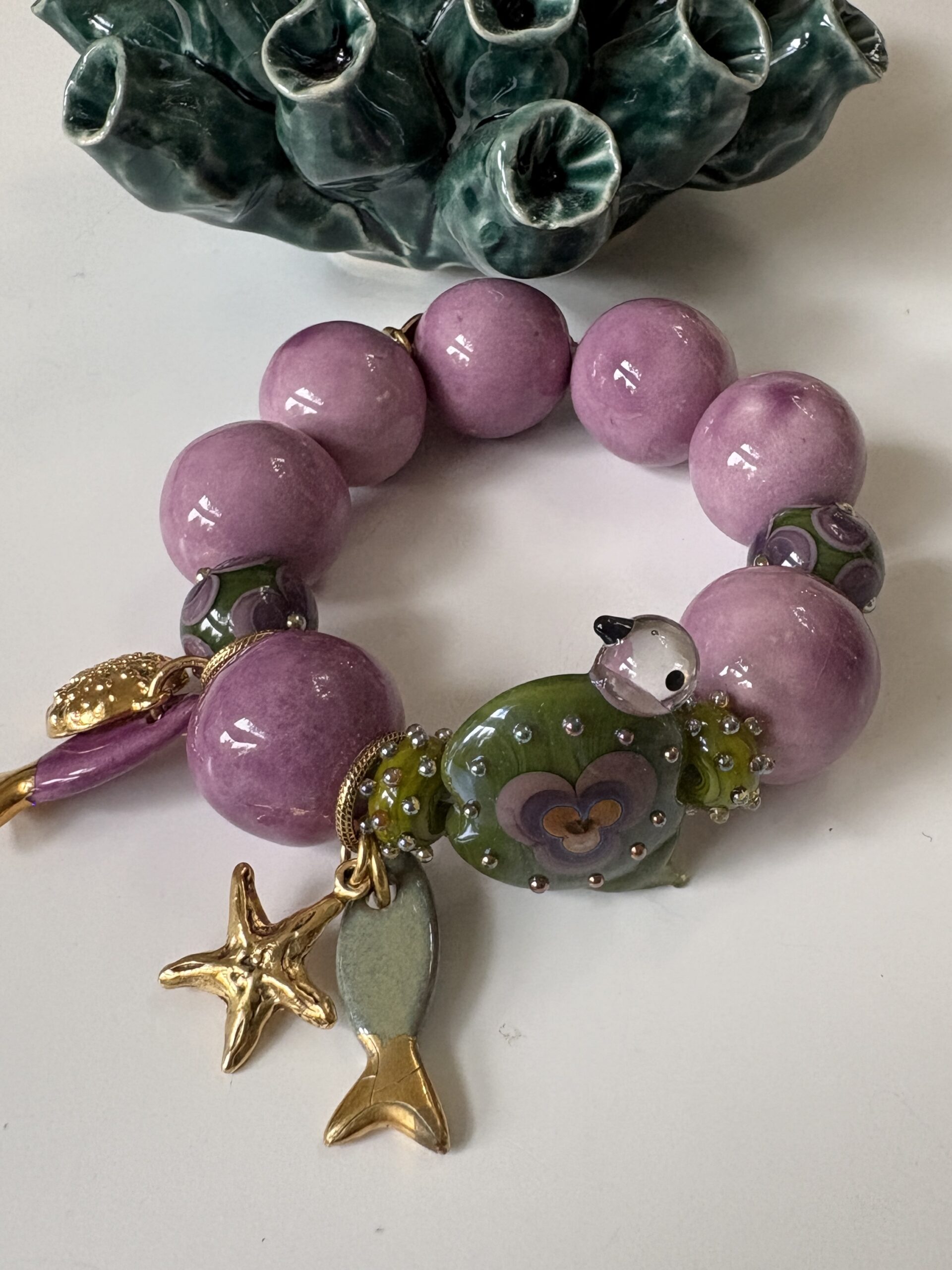 Bracelet “ Présage du Printemps “RÉSERVÉ Stéphanie – Image 3