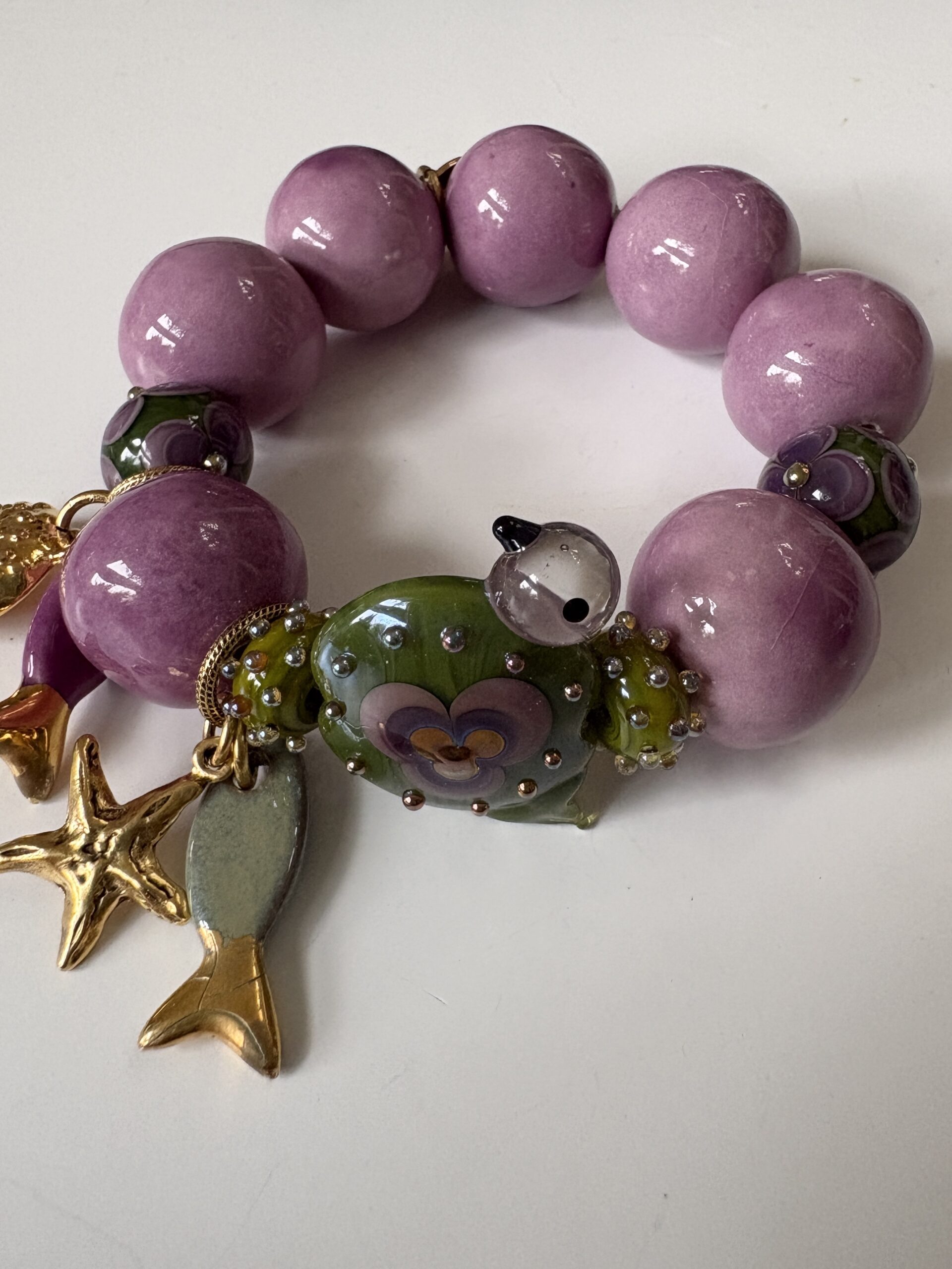 Bracelet “ Présage du Printemps “RÉSERVÉ Stéphanie – Image 5